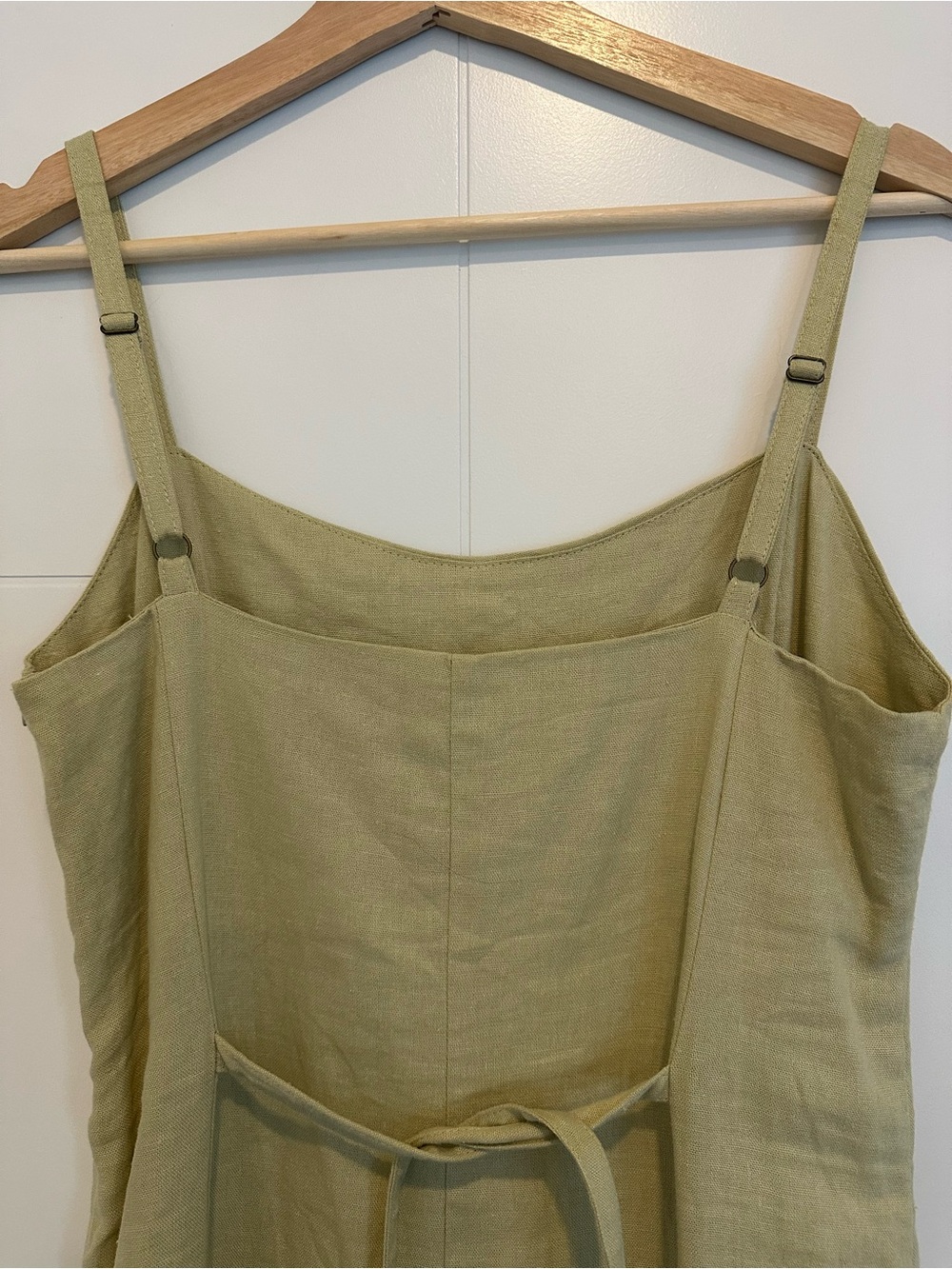 Sleeveless Linen Maxi Dress with Waist Tie - Picture 5 of 8